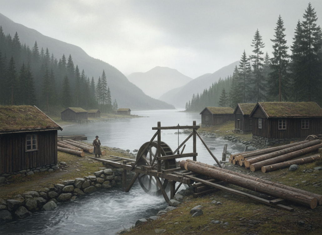 Tømmervåg Tre med røtter fra 1600-tallet